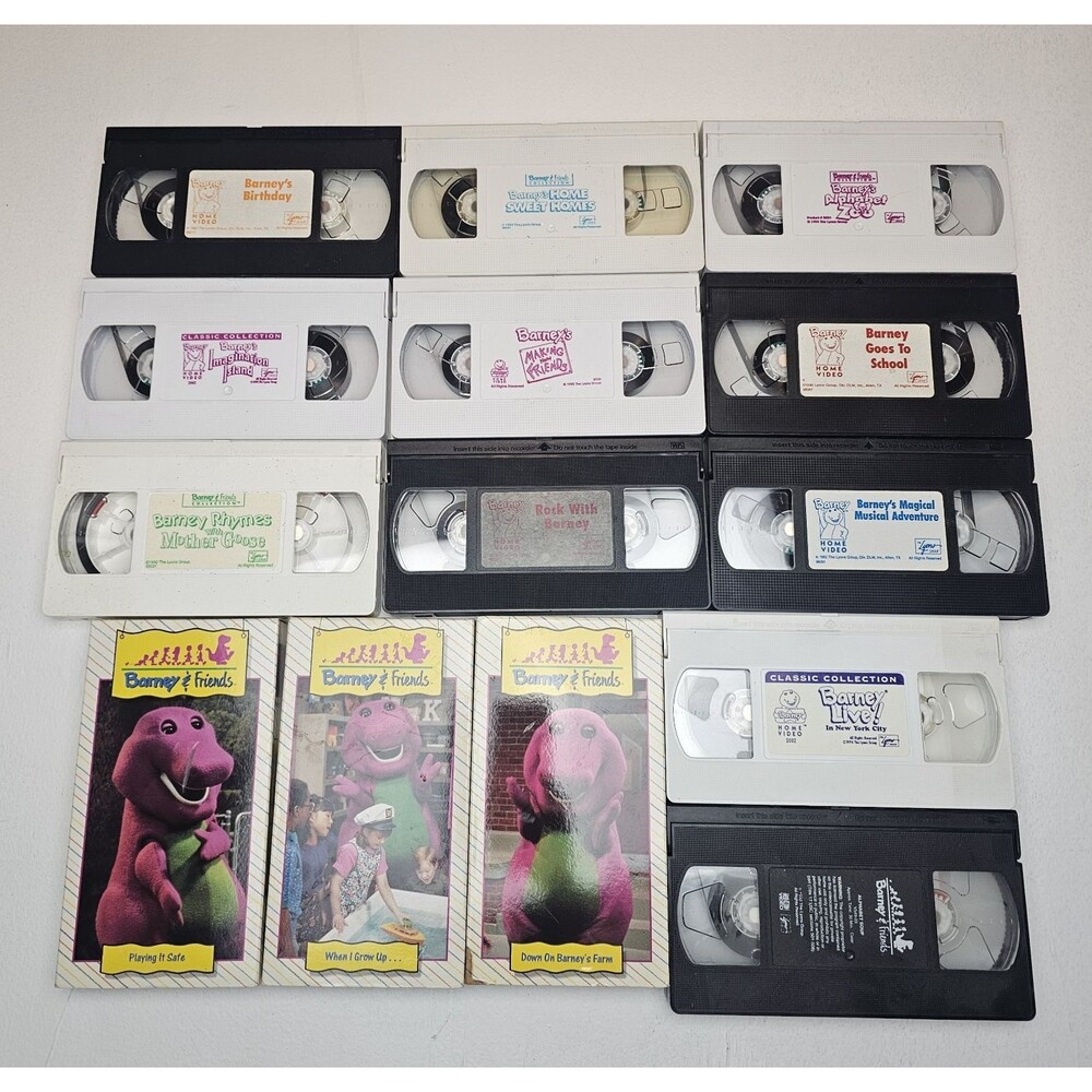 Barney & Friends VHS Lot of 14 Classic Collection Live Educational/Musical